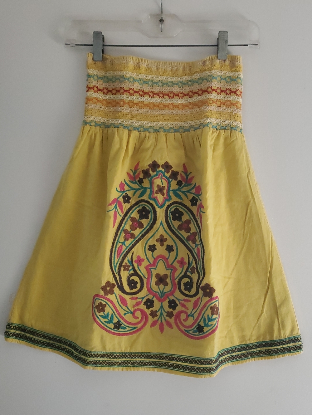 WOMEN'S 21 XXI JADE WOVEN TOP EMBROIDERED TUNIC TOP 